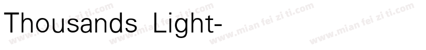 Thousands Light字体转换